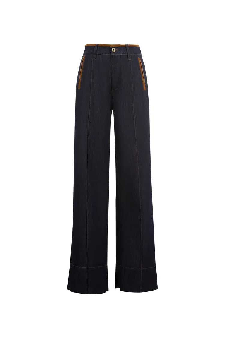 Liberty Two-Tone Jeans in Cotton Denim