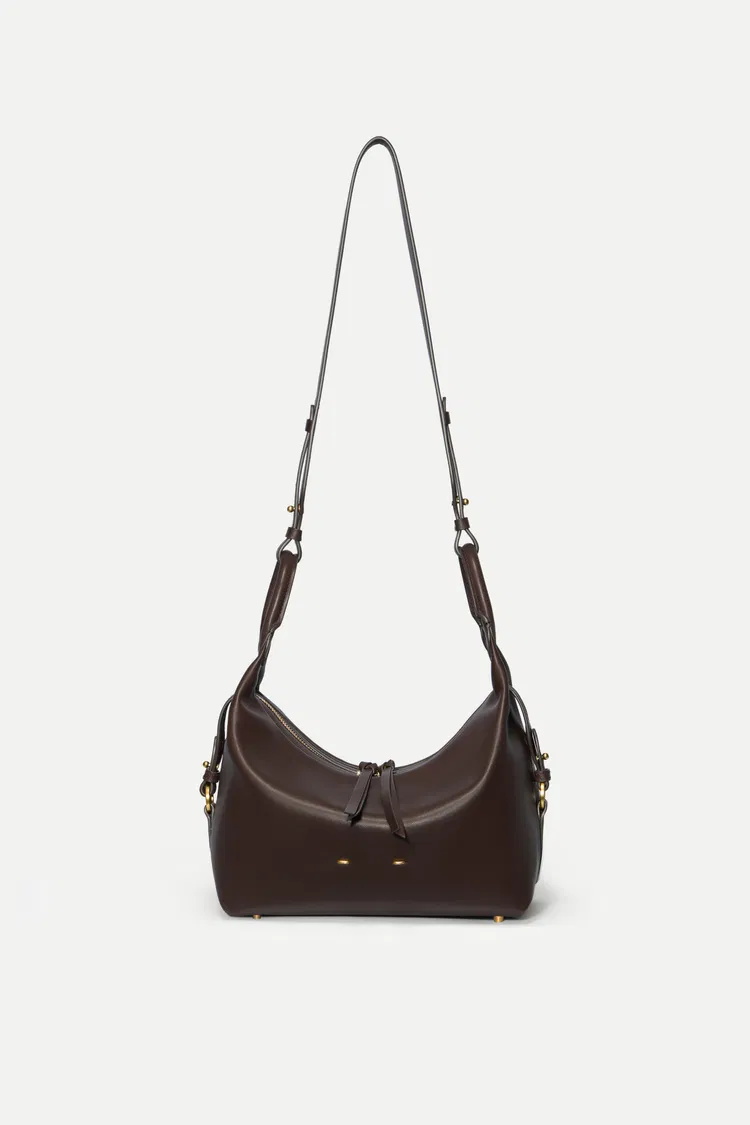 Clio Slouchy Swing Bag in Smooth Top-Grain Leather
