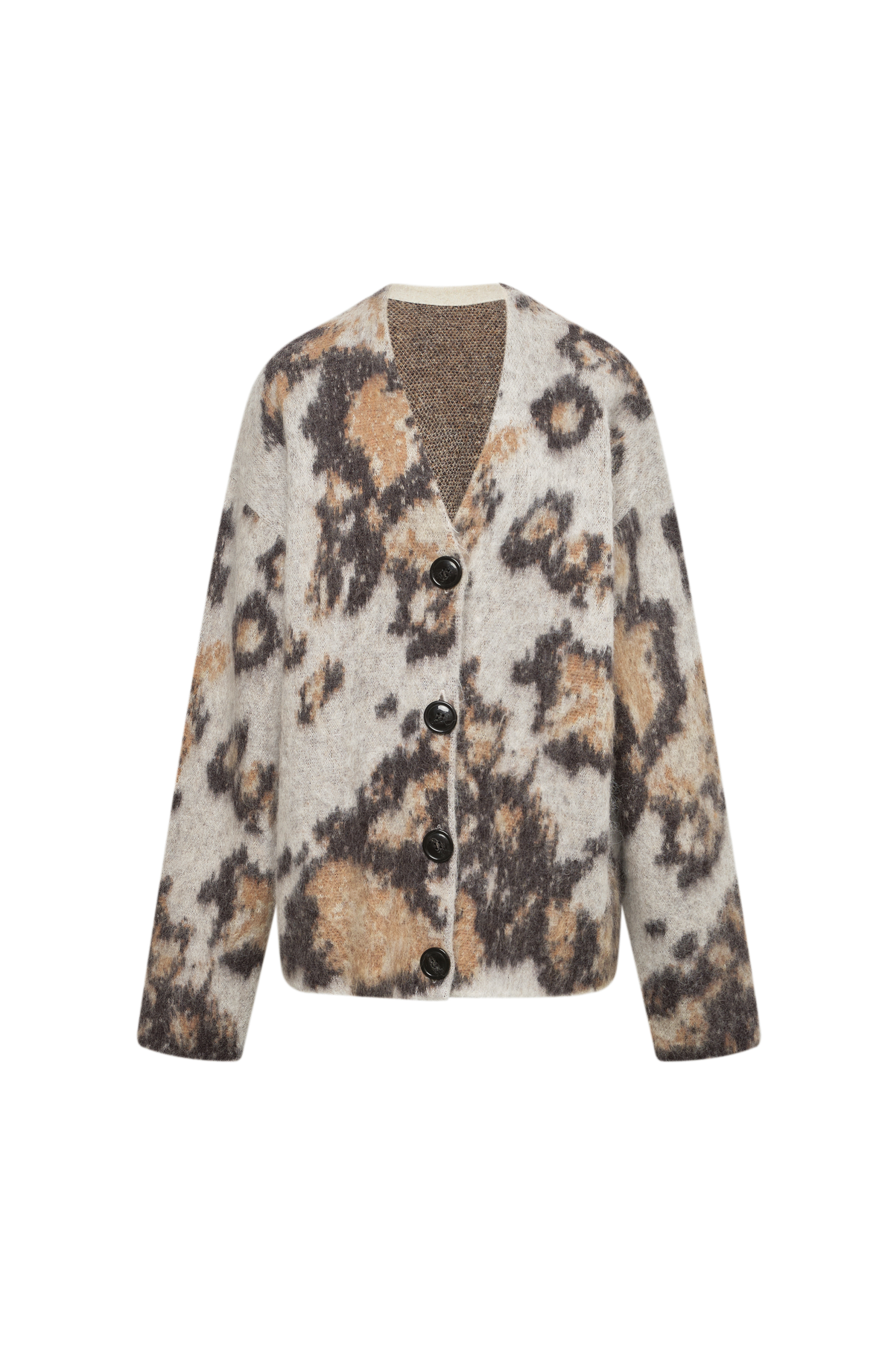 Madge Leopard Print Cardigan in Baby Alpaca Knit – fbrq.com