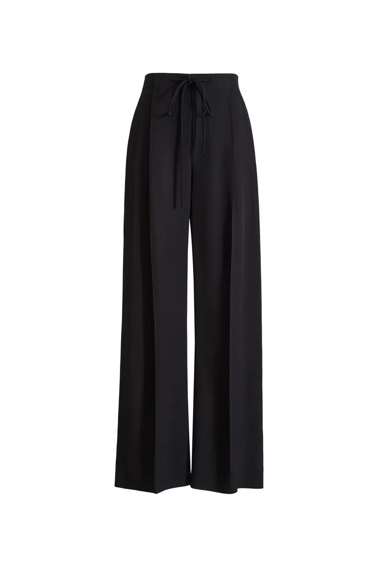 Shakti Barrel Leg Casual Pants in Silk-Like Acetate