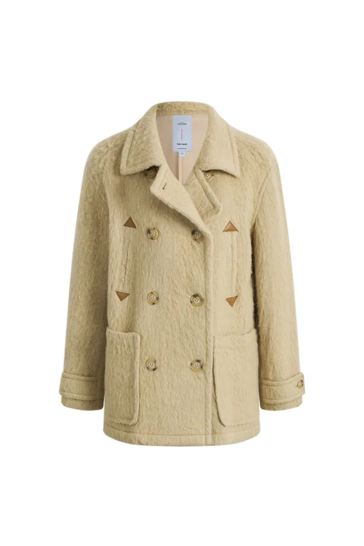 Penny Wind Guard Wool Caban Coat in Heavy Merino Alpaca Blend