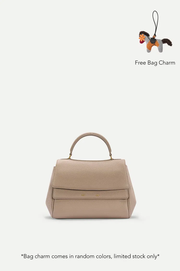 Rialto Small Handbag in Lychee Top-grain Cowhide