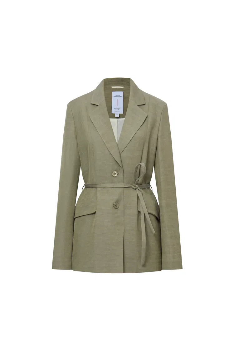 Graf Sage Green Suit Jacket in Linen Blend