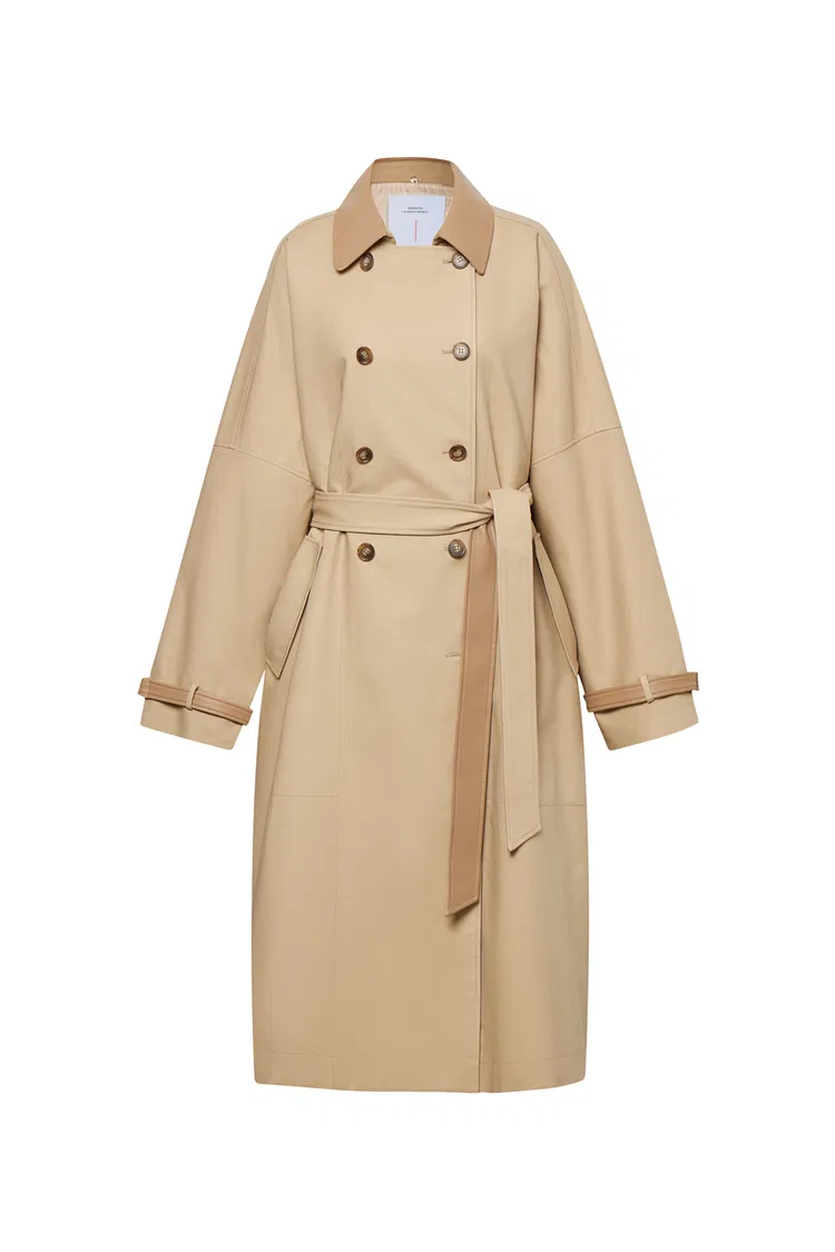 Morrone Belted Trench Coat in Cotton