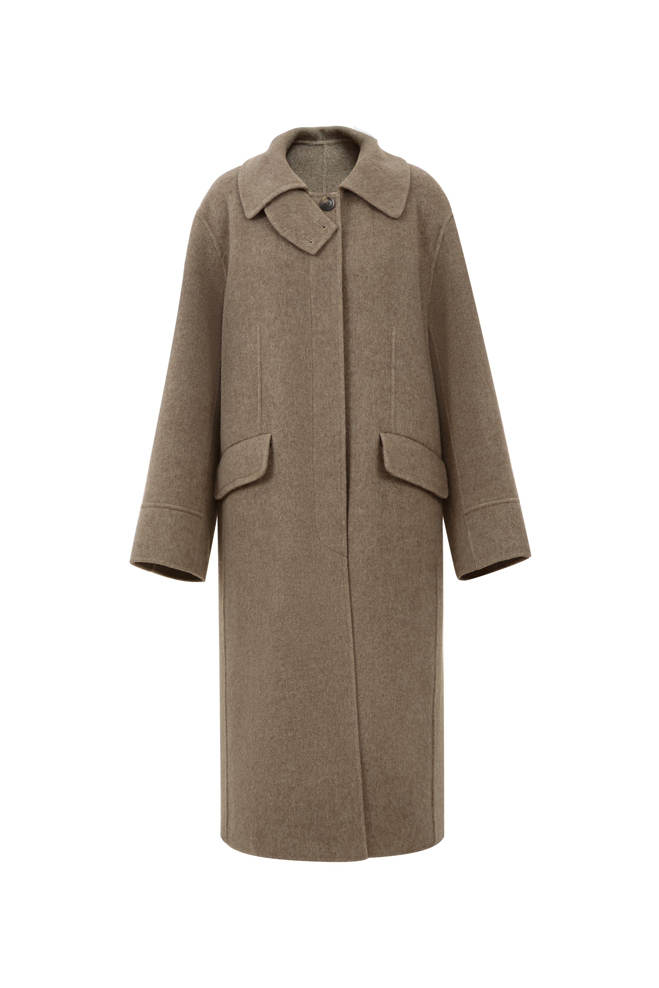 Ester Coat in Merino-Alxa Camel Down Blend – fbrq.com