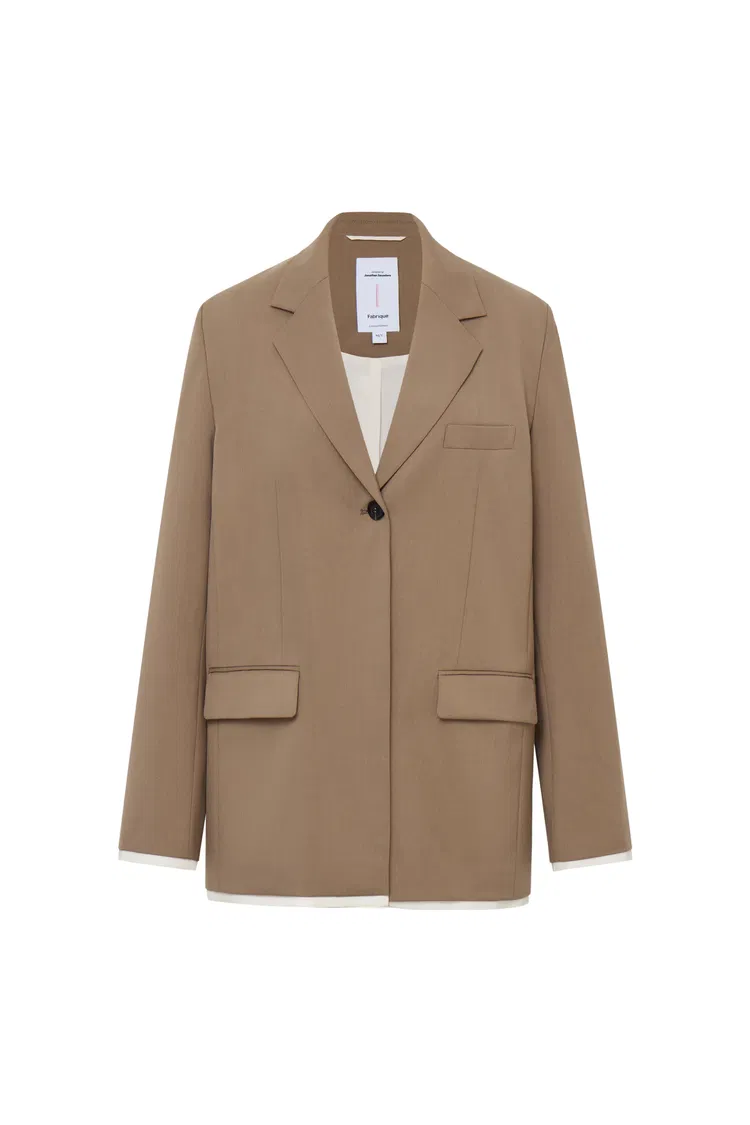 Prevernae Structured Blazer in Fine Wool Blend