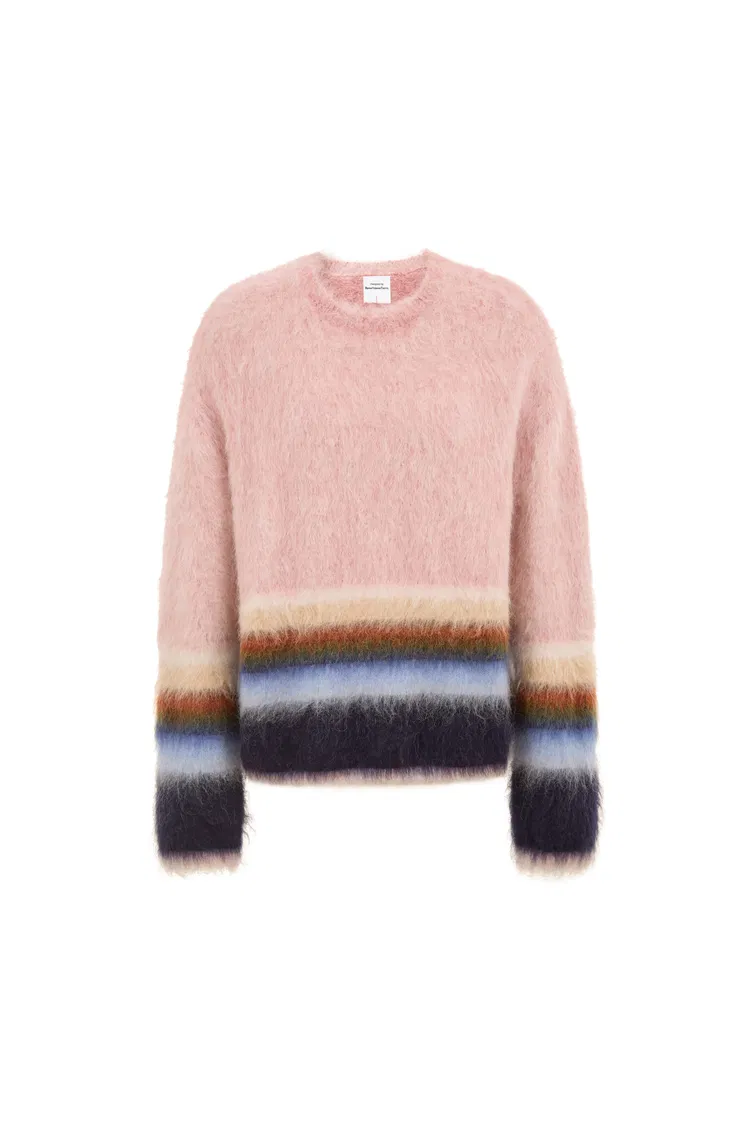 Ava Rainbow Striped Knit Sweater