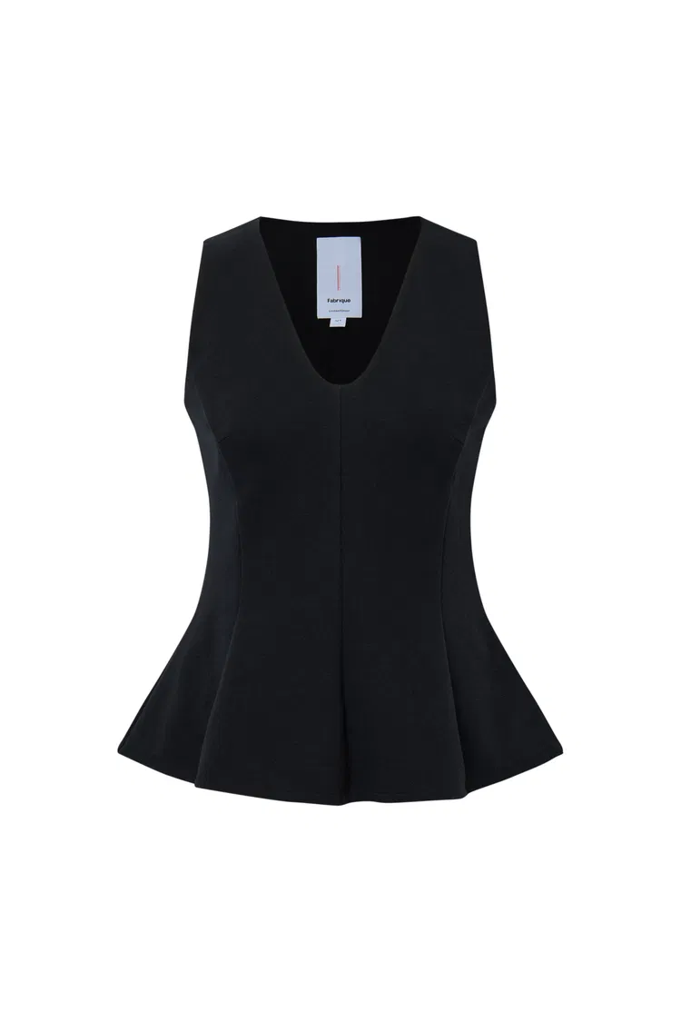 Alina Sculpted Sleeveless Top in Cotton Blend