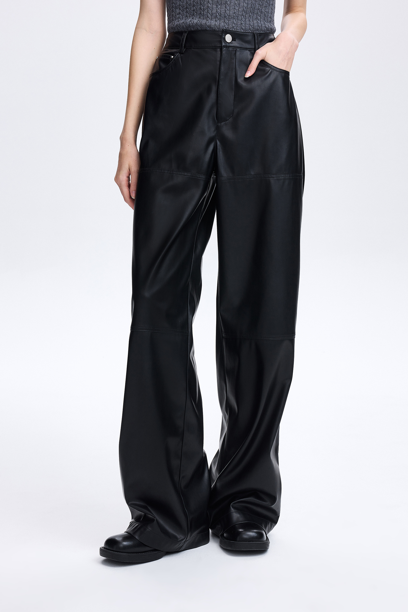 Liz Stitches Eco Leather Pants – fbrq.com