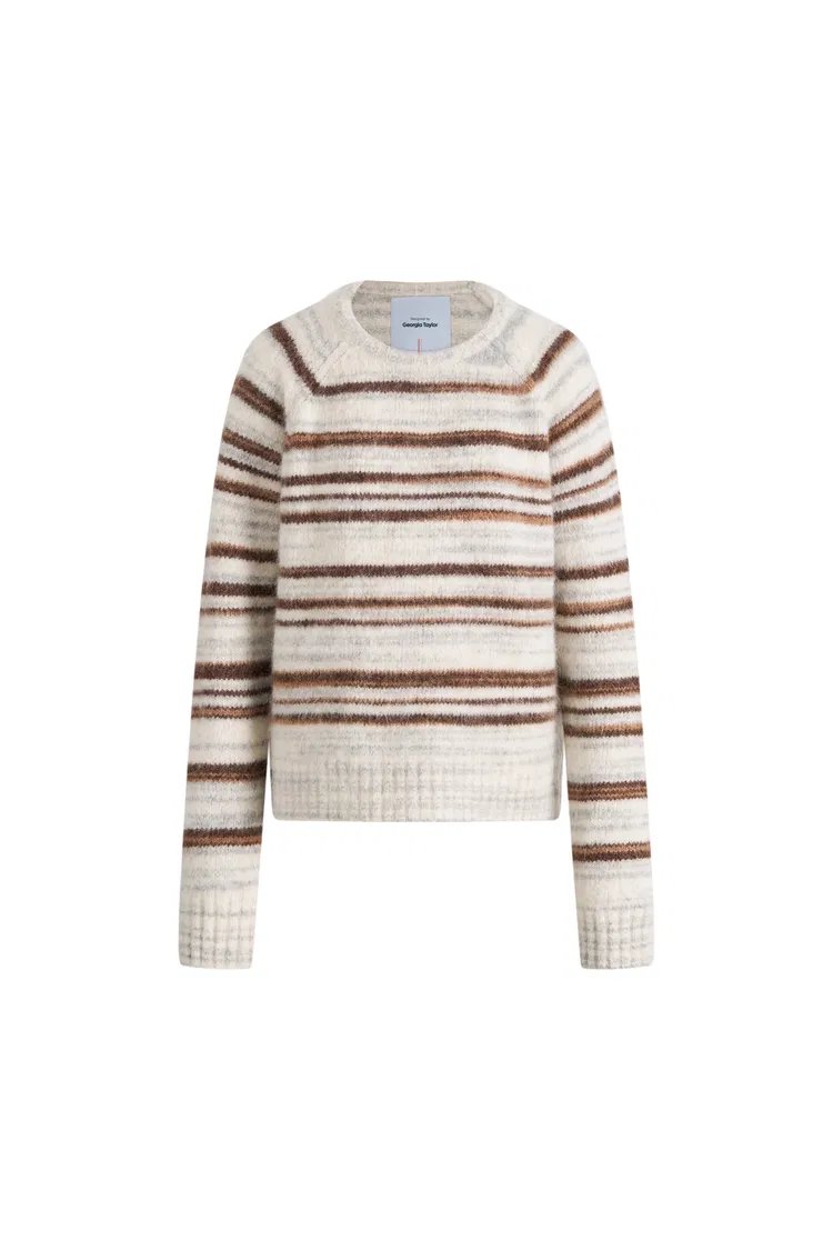 Mignon Striped Sweater in Alpaca Blend Knit