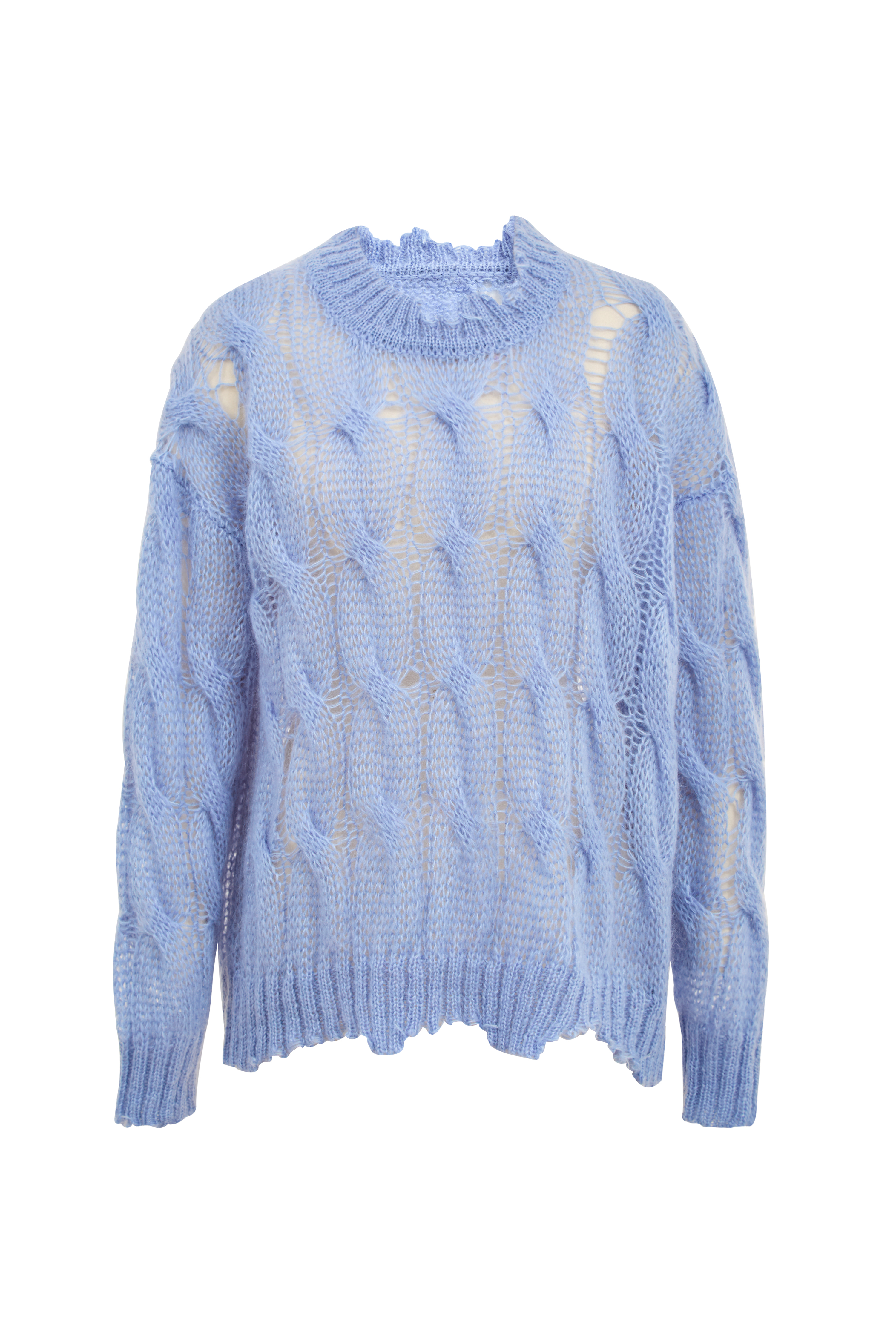 Cloud Loose Sweater in Mohair Wool Knit – fbrq.com