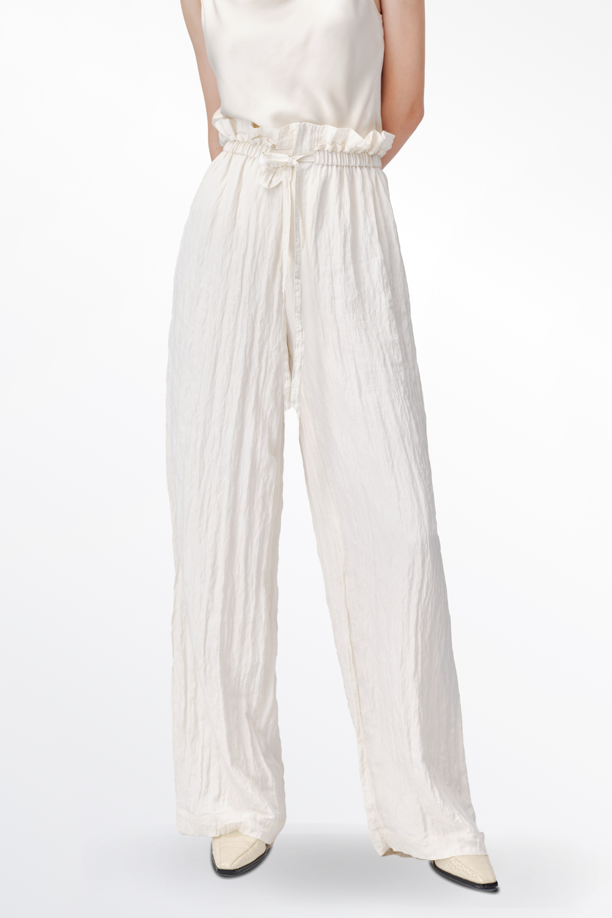 【EEUN】Crinkle Wide Pants Crinkle Wide Leg Drawstring Pant – onia