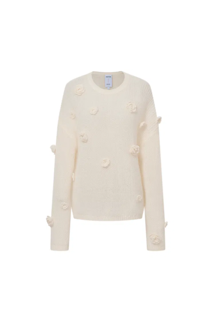 Sally Knit Sweater in Angora Mohair