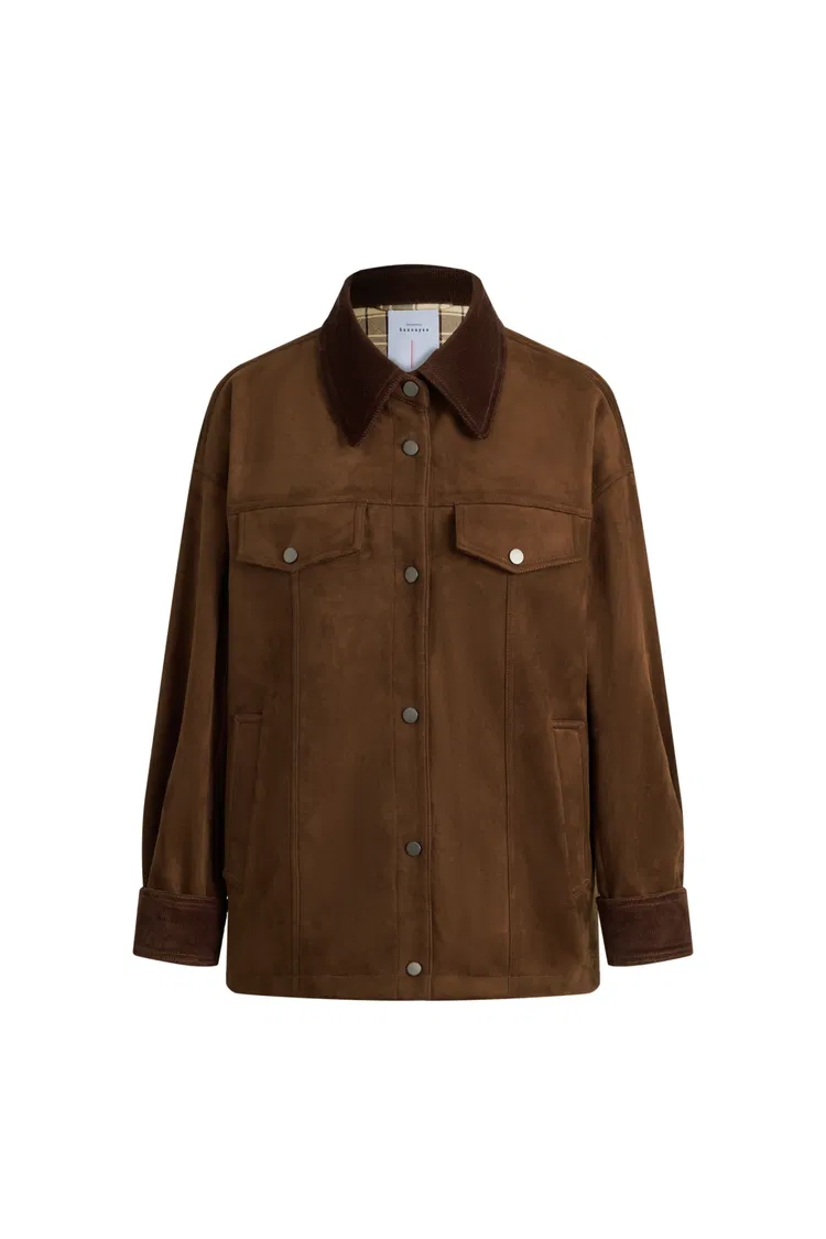 Bella Faux Suede Puffer Jacket