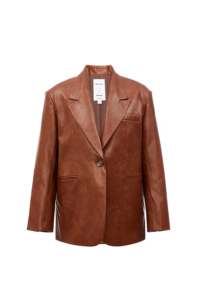 Stonham Blazer in Eco Wax Leather