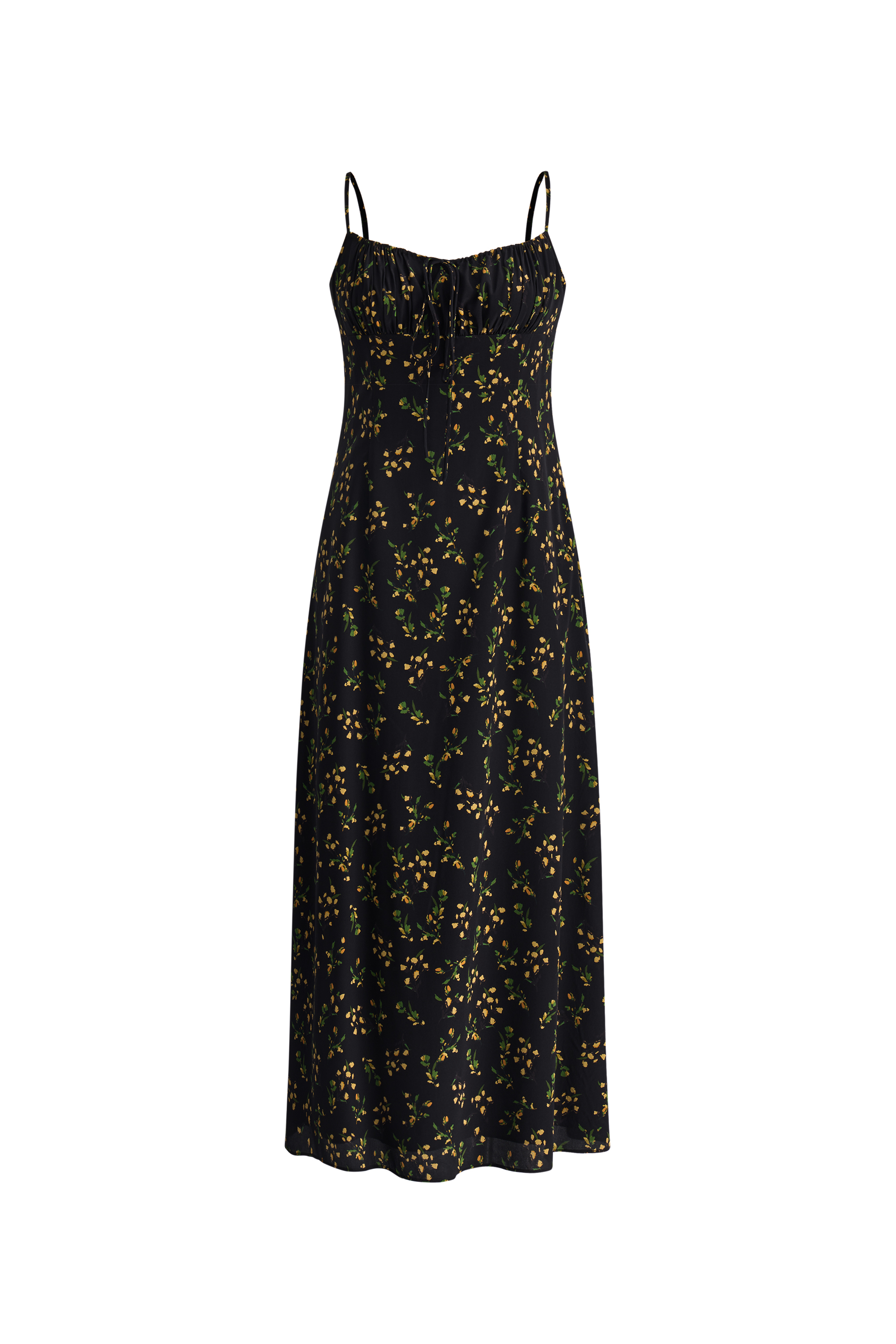 Nora Floral Slip Camin Dress in Mulberry Silk Crepe – fbrq.com