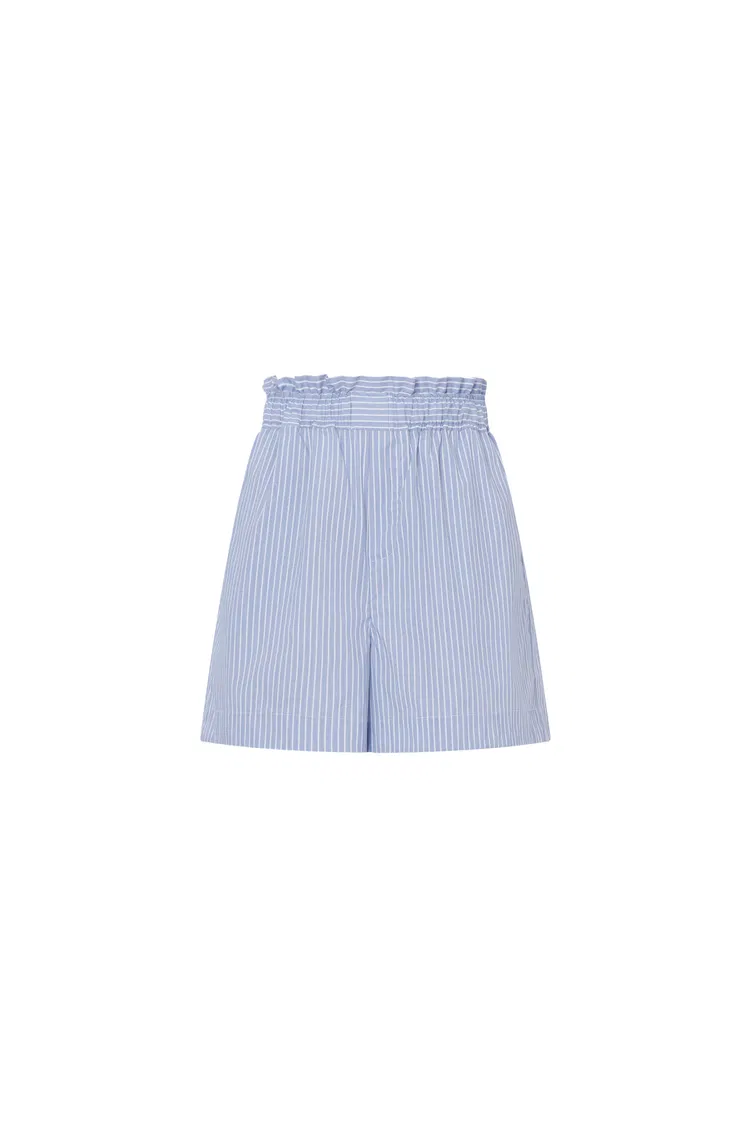 Lona Striped Shorts in Cotton Poplin