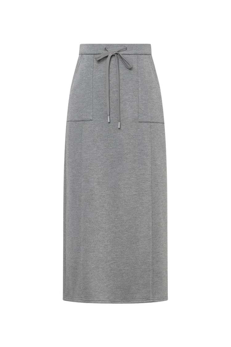 Nicole Sweatpants Skirt in Brushed Cotton Knit