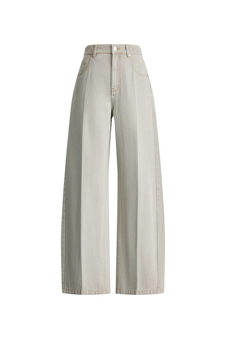 Karin Baggy Jeans in Washed Cotton Denim