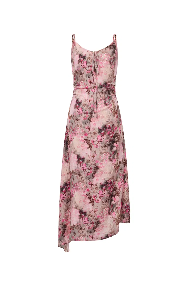 Doris Floral Slip Dress in 22MM Mulberry Silk