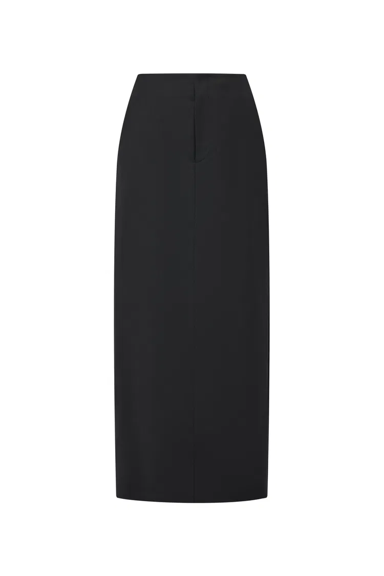 Magalie Straight Skirt in Acetate Merino