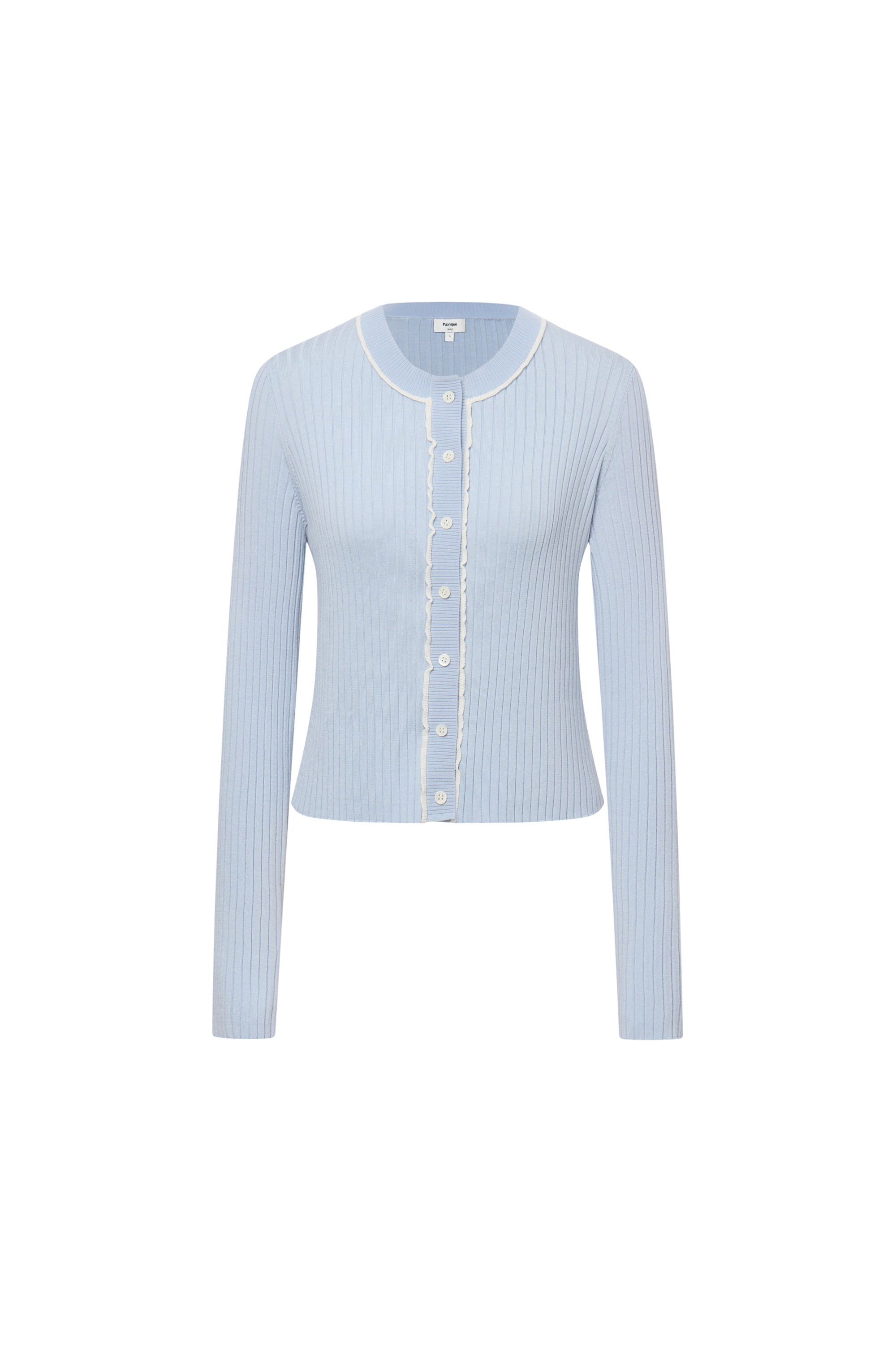 Niki Blue Cardigan in Lyocell Blend Knit – fbrq.com