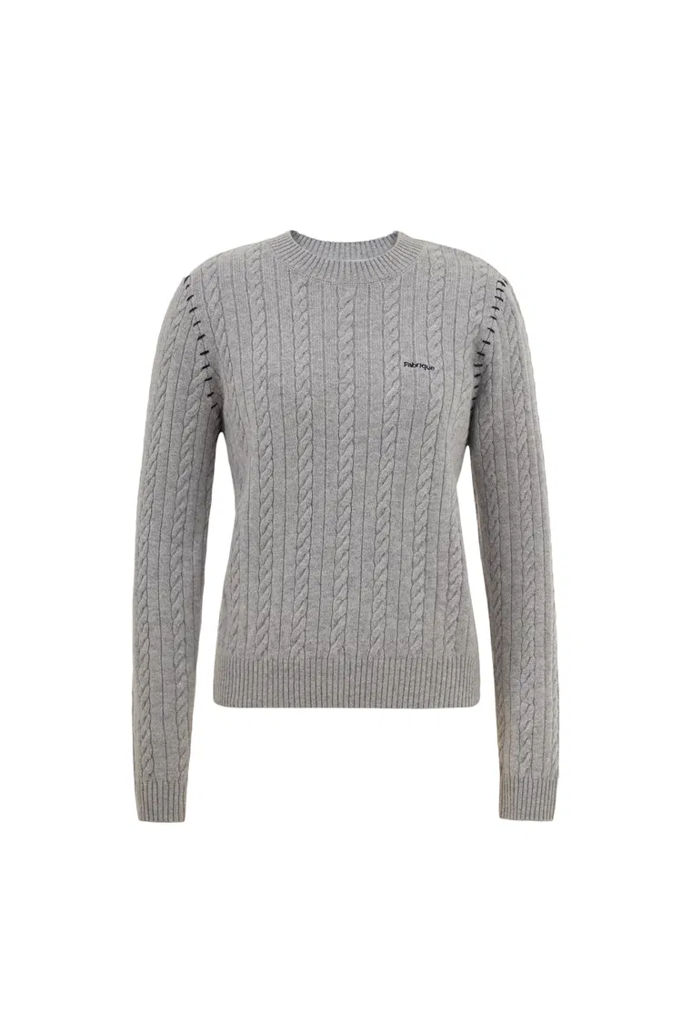 Nova Sweater in Merino-Cashmere Cable Knit