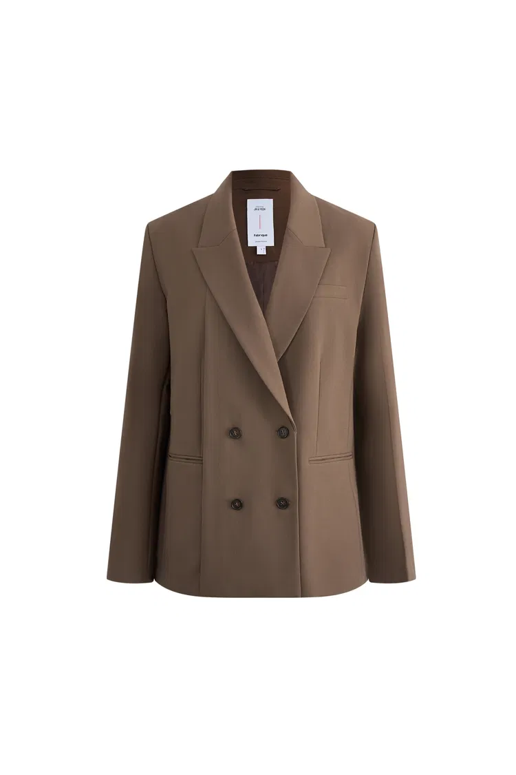 Bonnie Peak Lapel Suit Blazer in Fine Wool Blend