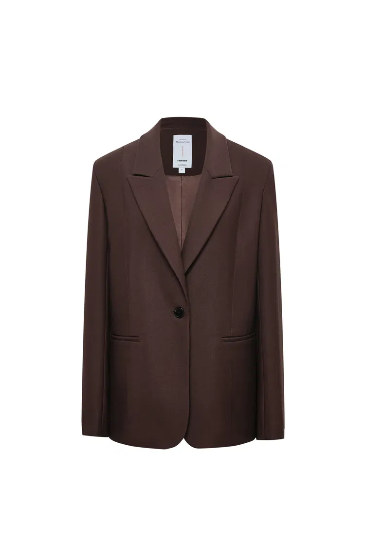 Lygia Raw Edge Blazer in Fine Wool