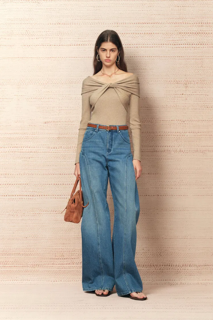 Lyra Reversible Bow Off Shoulder Knit Top
