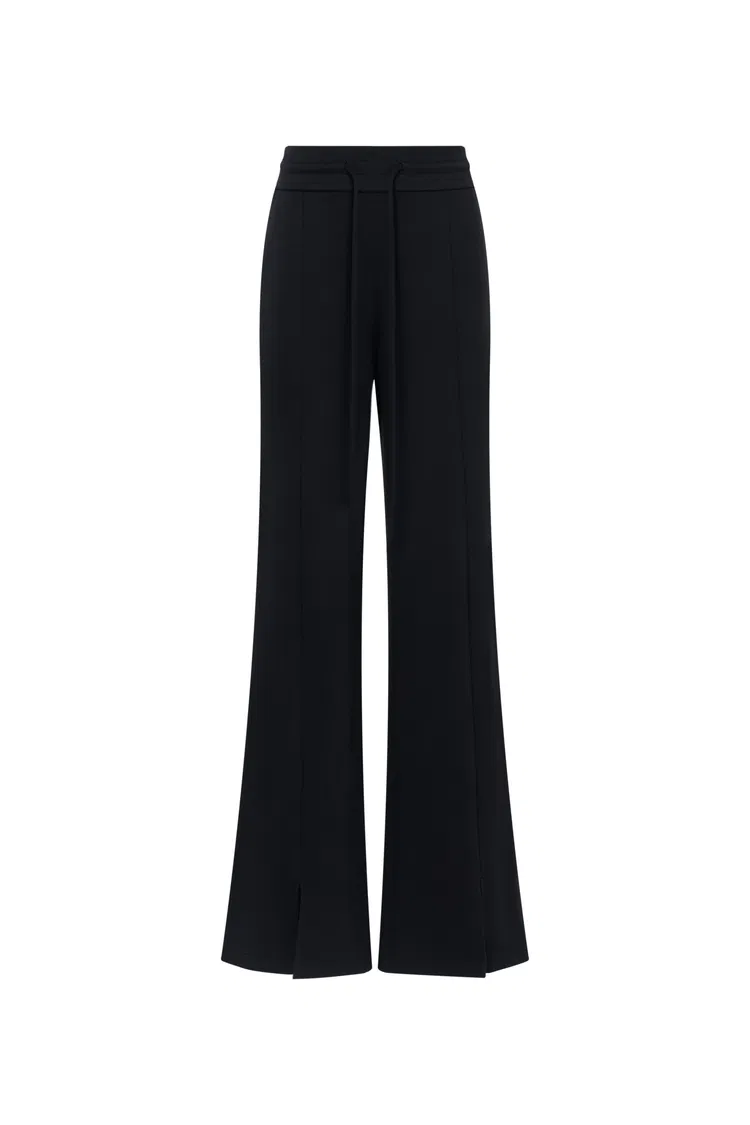 Yuri Side Slit Pants in Brushed Knit