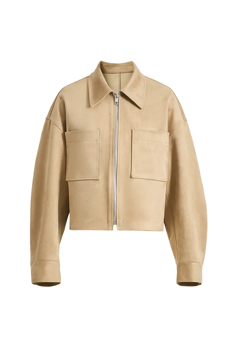 Coddenham Short Jacket in Faux Suede