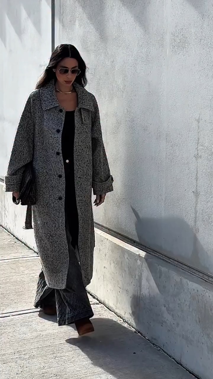 Margot Long Coat in Wool-Alpaca Blend – fbrq.com