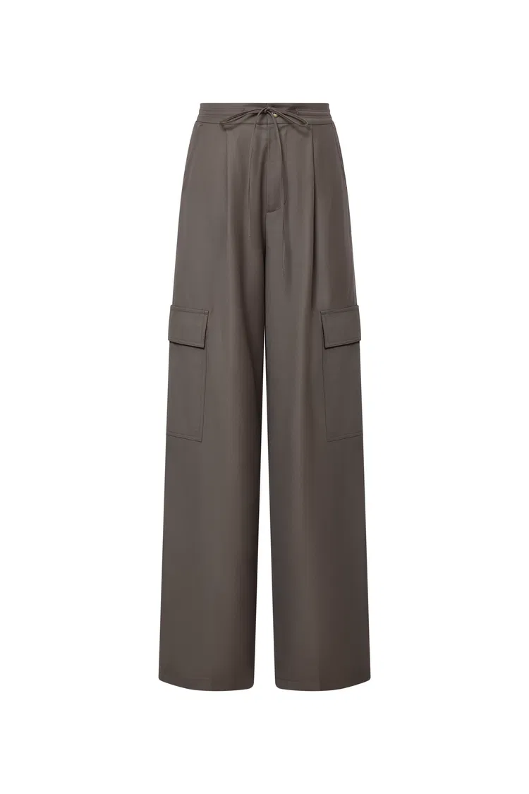 Eva Drawstring Pants in Fine Wool Blend