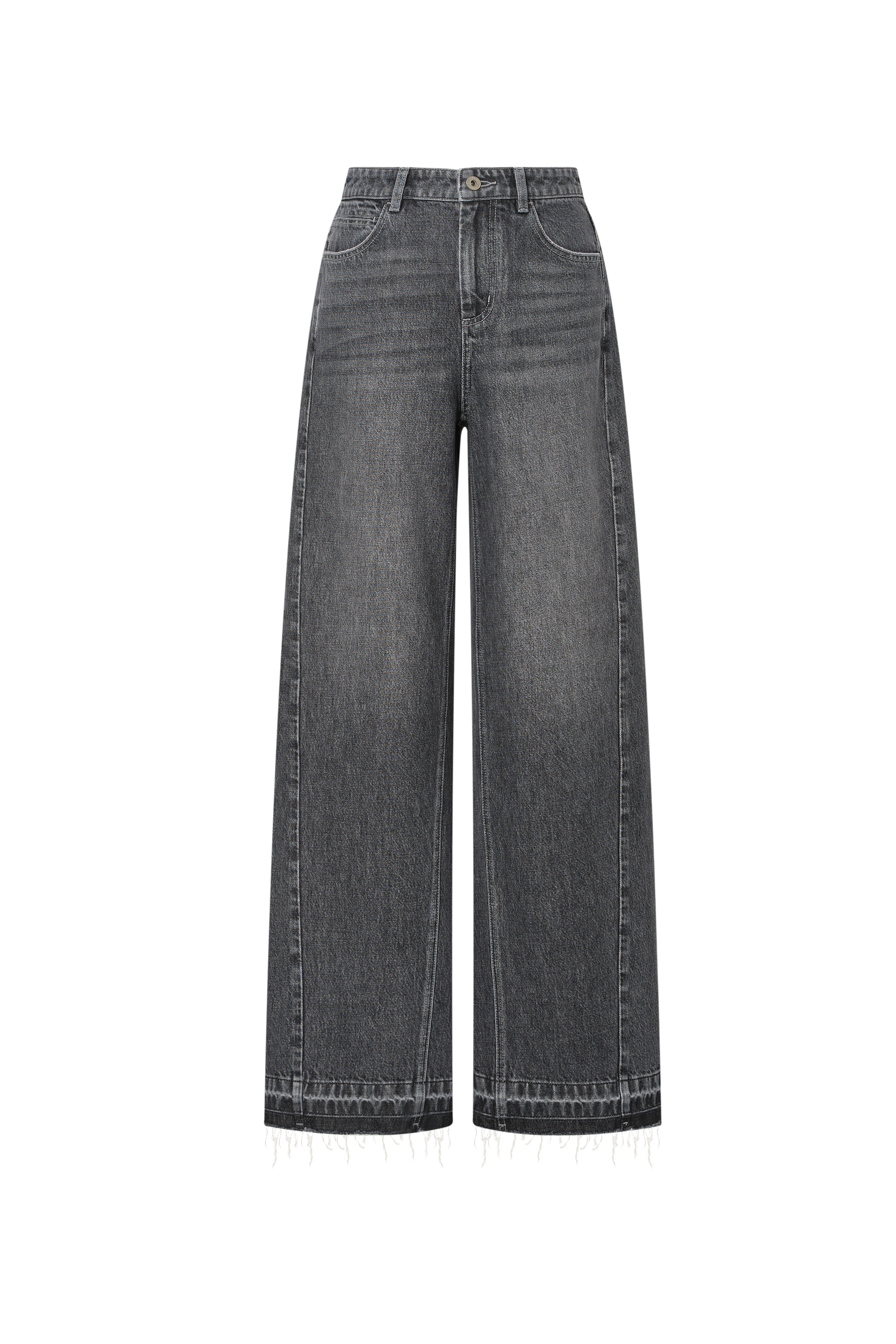 Echo Floor Length Wide Leg Jeans in Turkish Cotton Denim – fbrq.com
