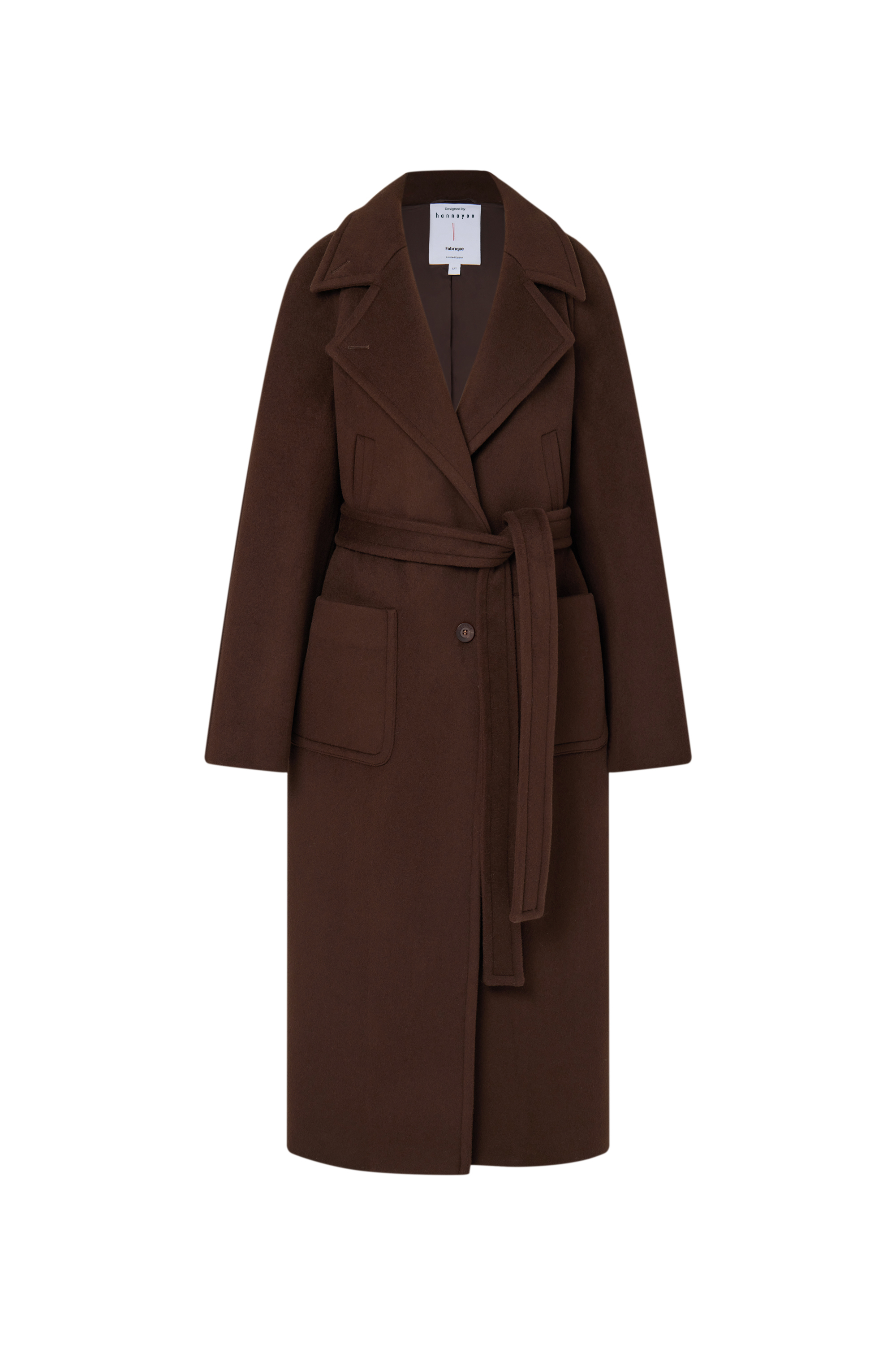 Rond Maxi Lapel Long Coat in Merino Cashmere Blend – fbrq.com