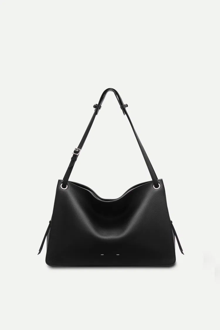 La Scala Large Bag in Pebble Grain Top Grain Leather