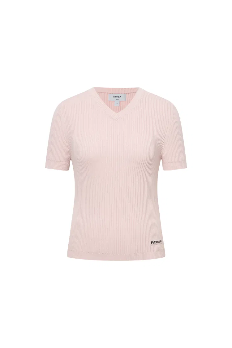 Alexa V Neck Short Sleeve Sweater