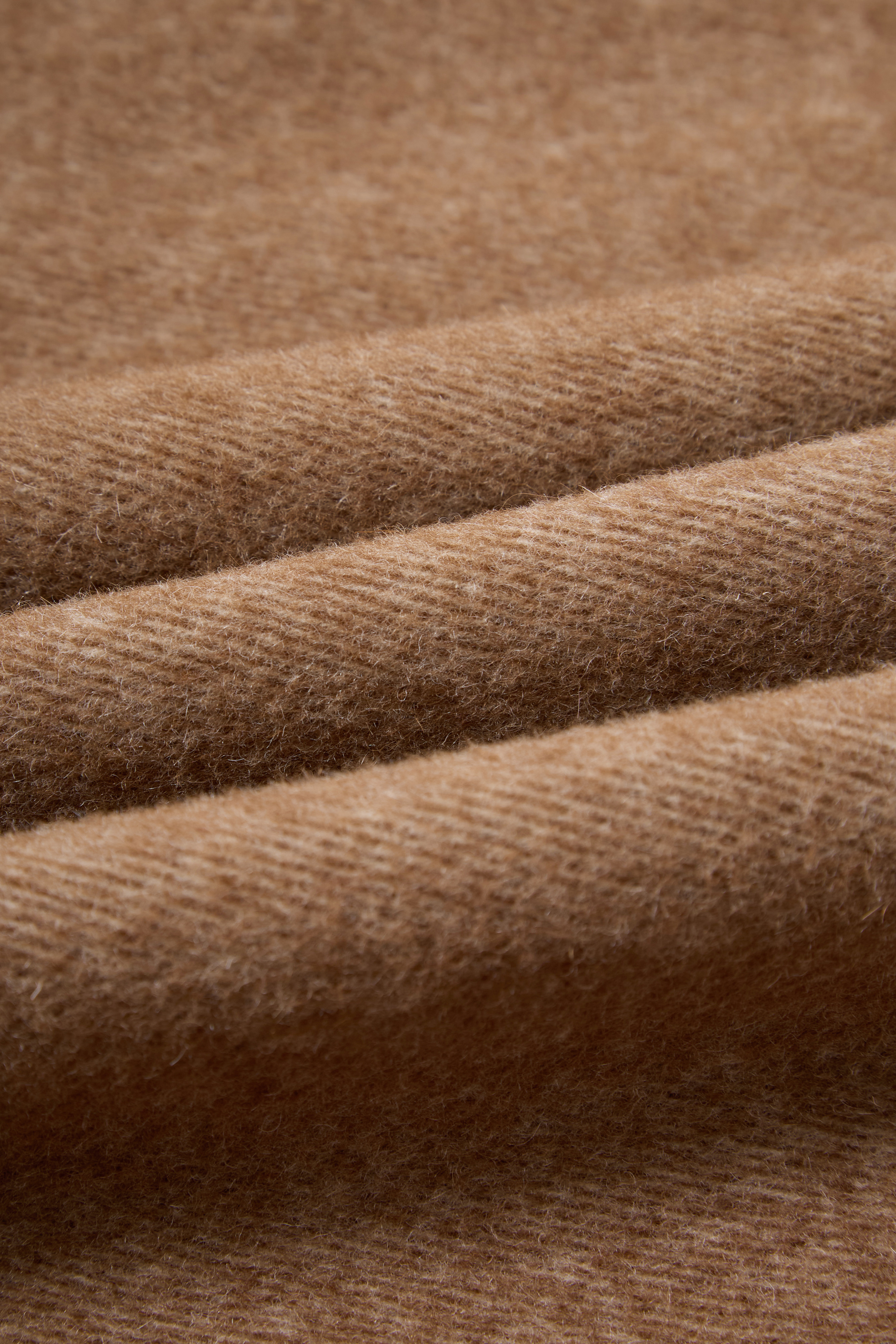 Paletot Inspired Overlock Stitch Hooded Coat in Alpaca Wool