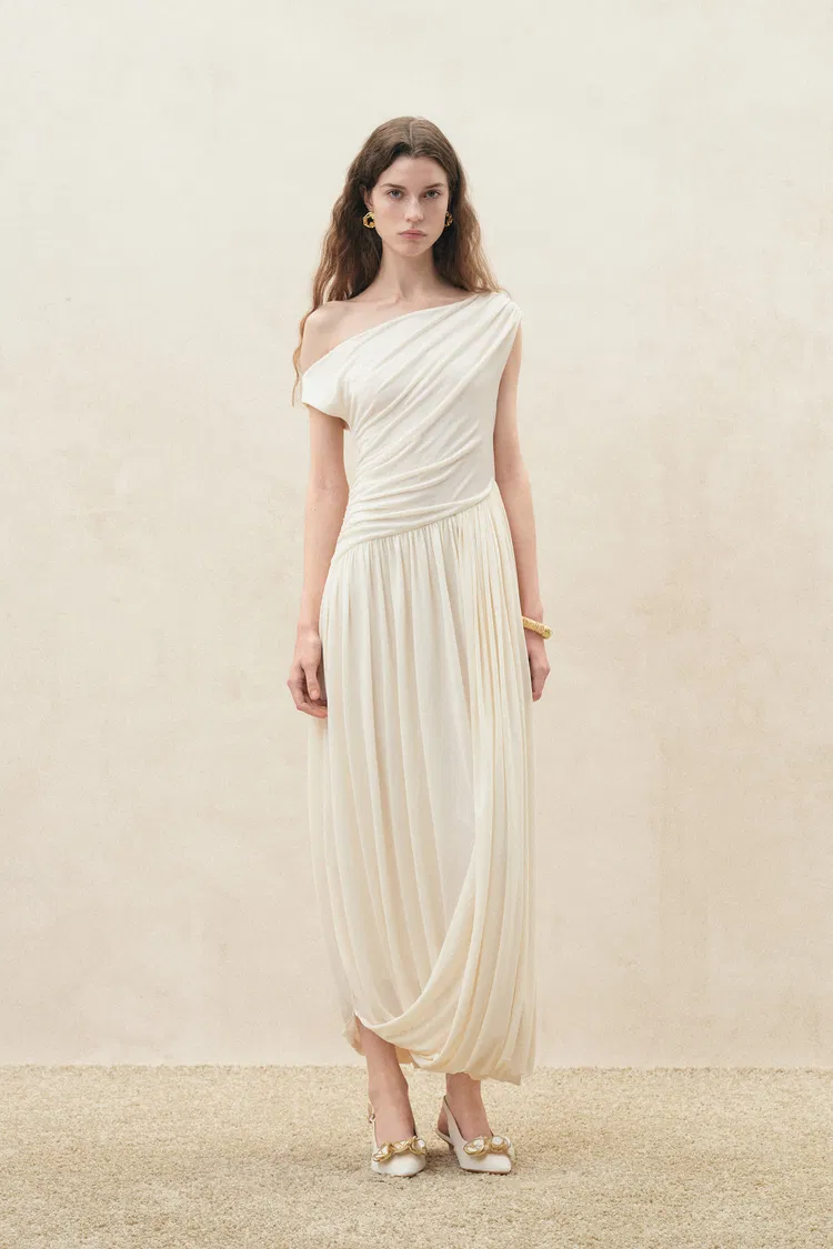 Hera Drapey One Shoulder Dress