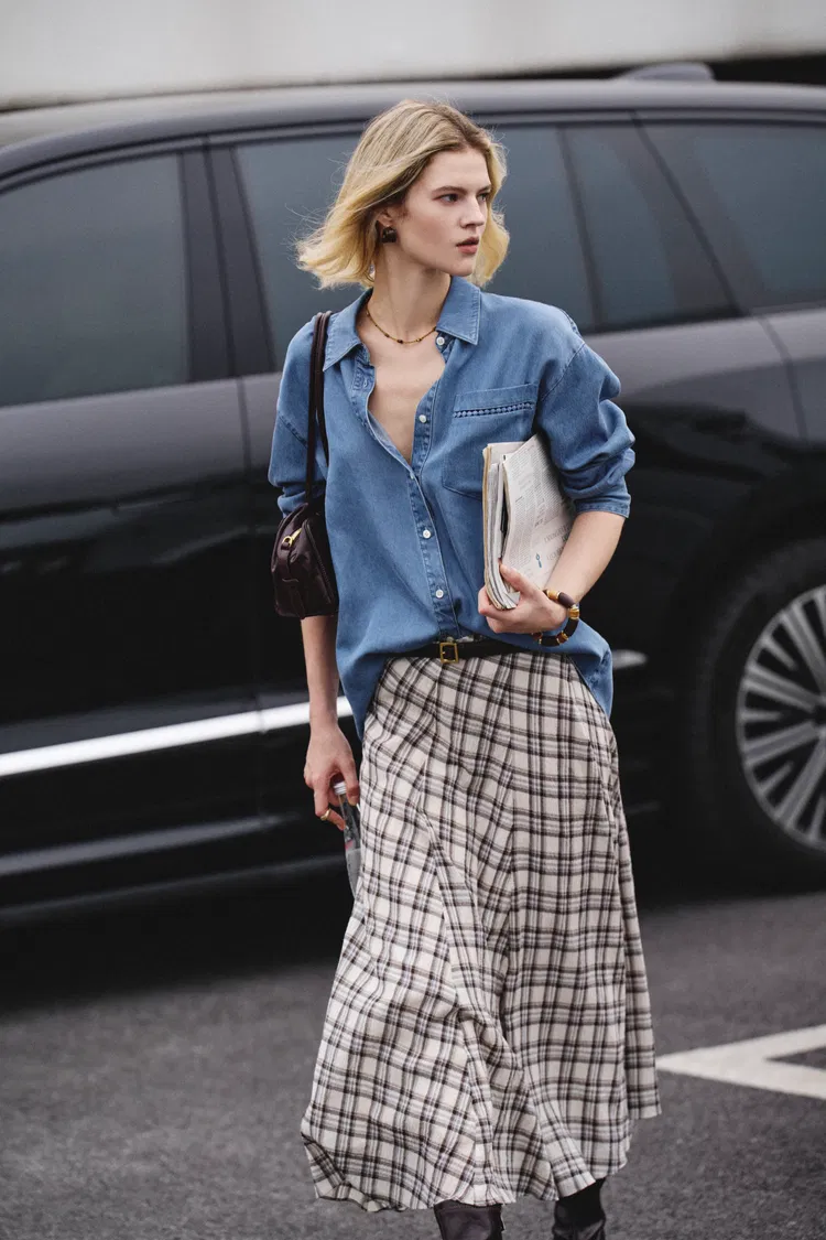 Eva Sky Blue Airy Shirt in Lyocell Denim