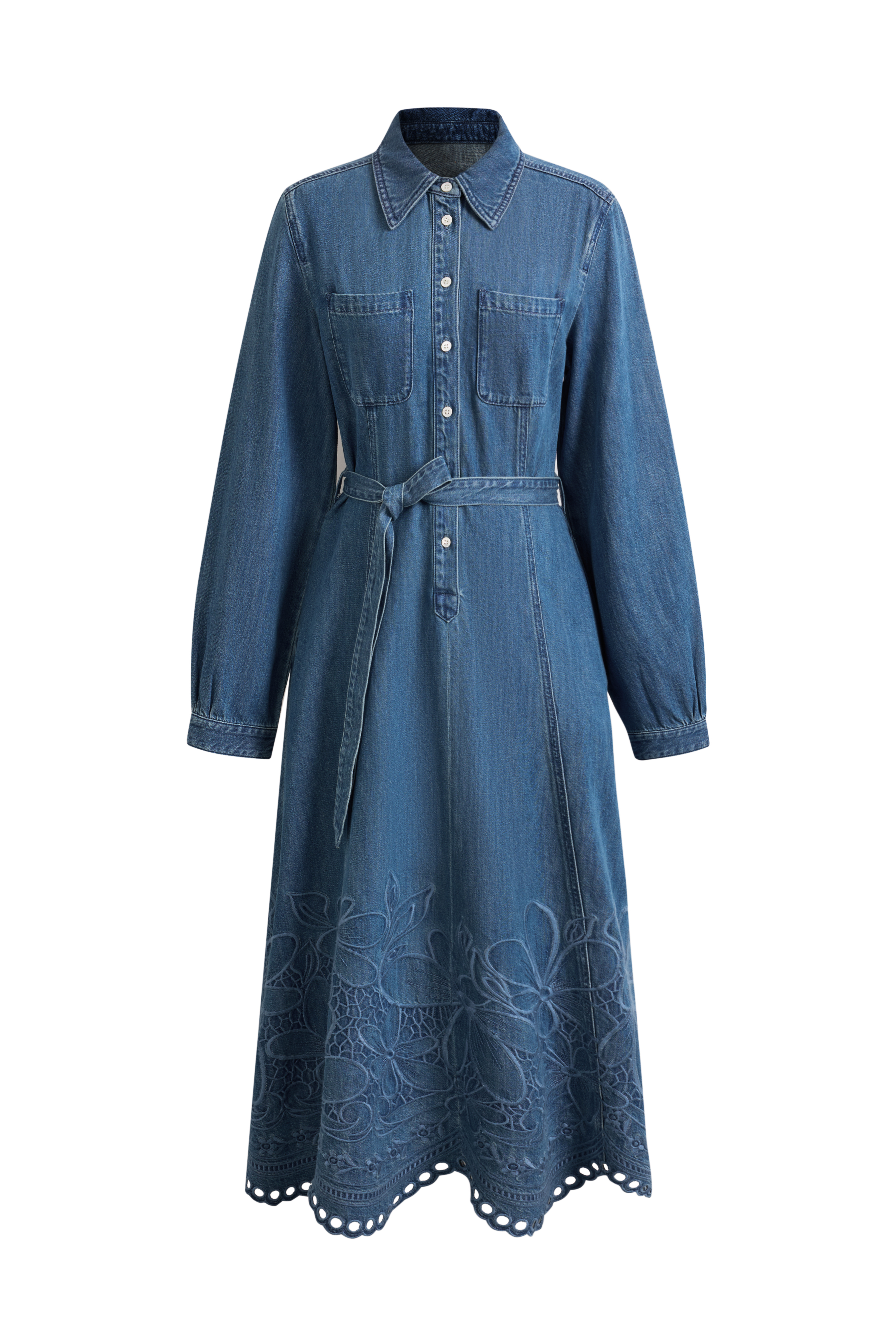 Eleanor Denim Shirt Dress in Tencel Cotton Denim – fbrq.com