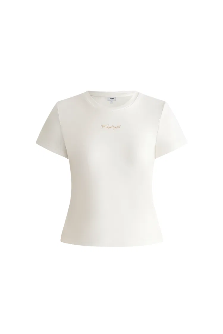 Levi Slanted Short Sleeve Fitted T-Shirt in Mugwort Antibacterial Cotton