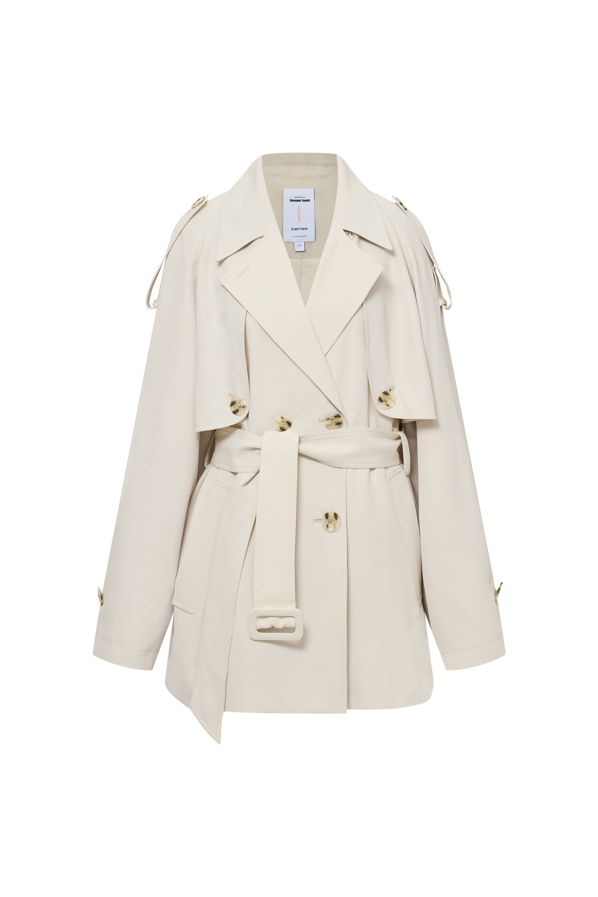 Glenn Short Trench Coat in Plant-Based Twill – fbrq.com