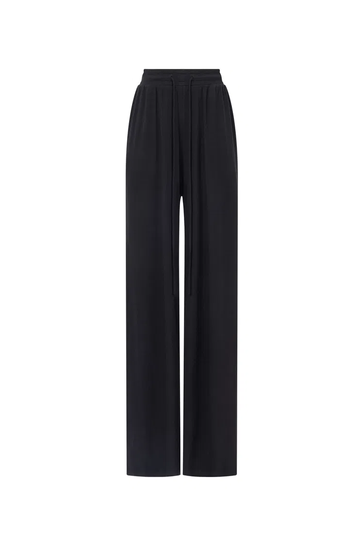 Lara Wide Leg Comfy Pants in Modal-Acetate Knit