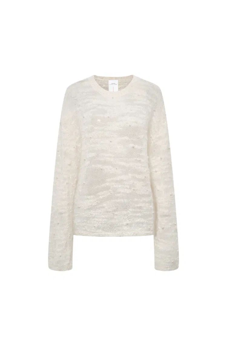 Vega Pearl Sweater in Baby Alpaca Blend