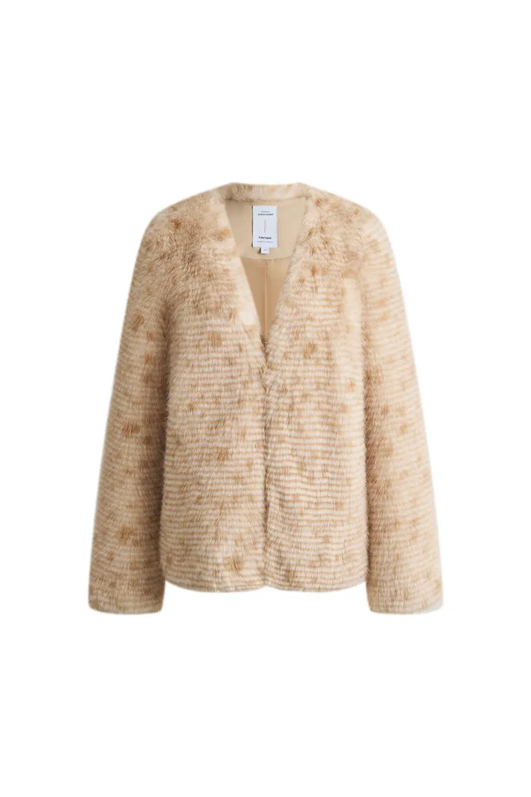 Grace Tabby Cat Inspired Coat in Faux Fur