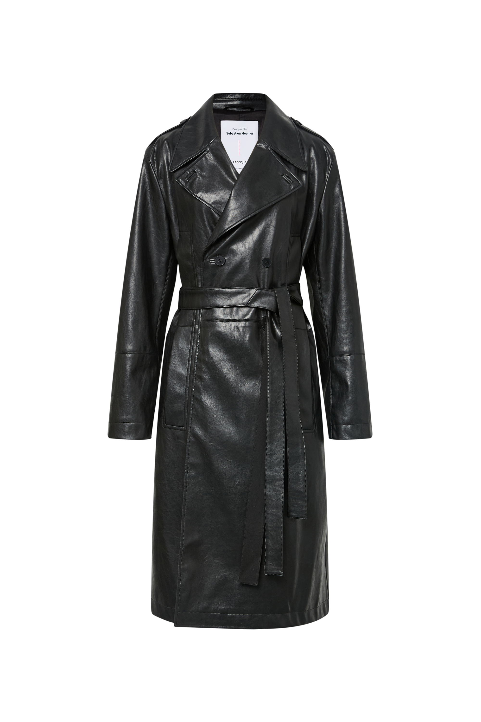 Excelsior Trench Coat in Vegan Leather – fbrq.com