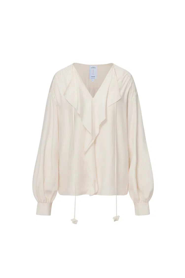 Karina V Neck Top in Matte Acetate