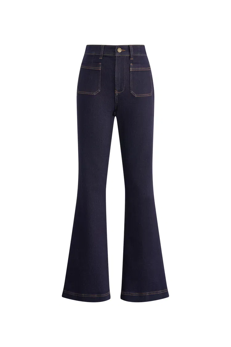 Maggie Micro Flared Jeans in Stretch Denim